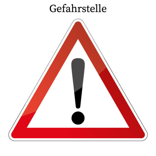 Verkehrszeichen Gefahrenstelle