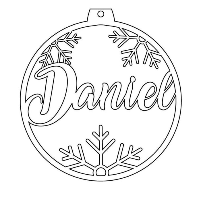 Personalisierte Laserdatei "Daniel" Weihnachtsschmuck