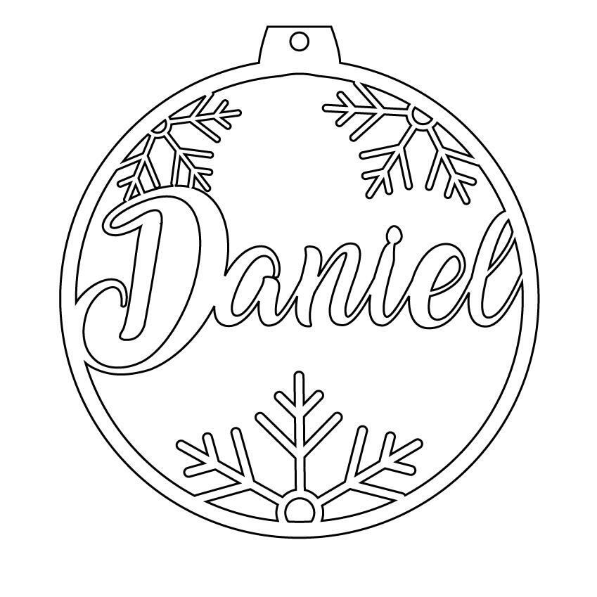 Personalisierte Laserdatei "Daniel" Weihnachtsschmuck