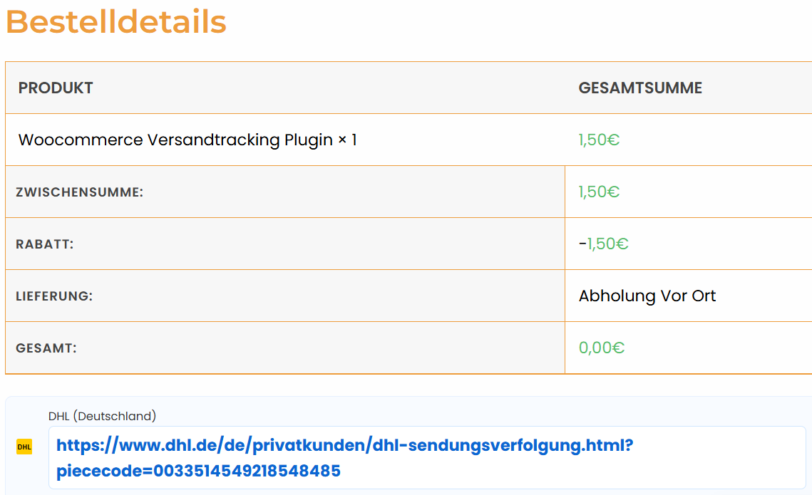 Woocommerce Versandtracking Plugin – Bild 6