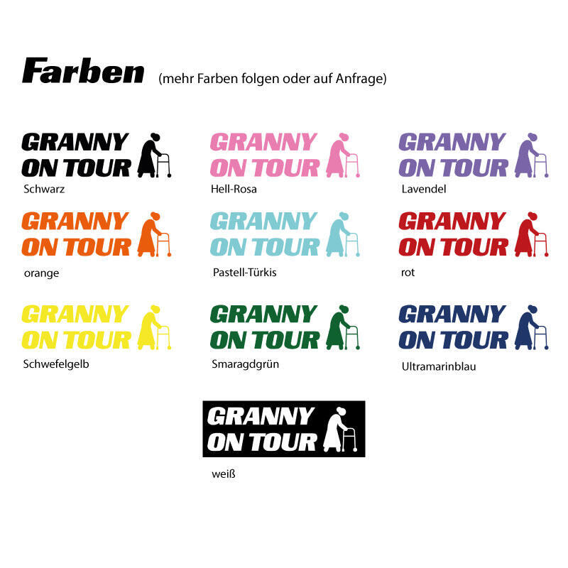 Autoaufkleber GRANNY ON TOUR – Bild 4
