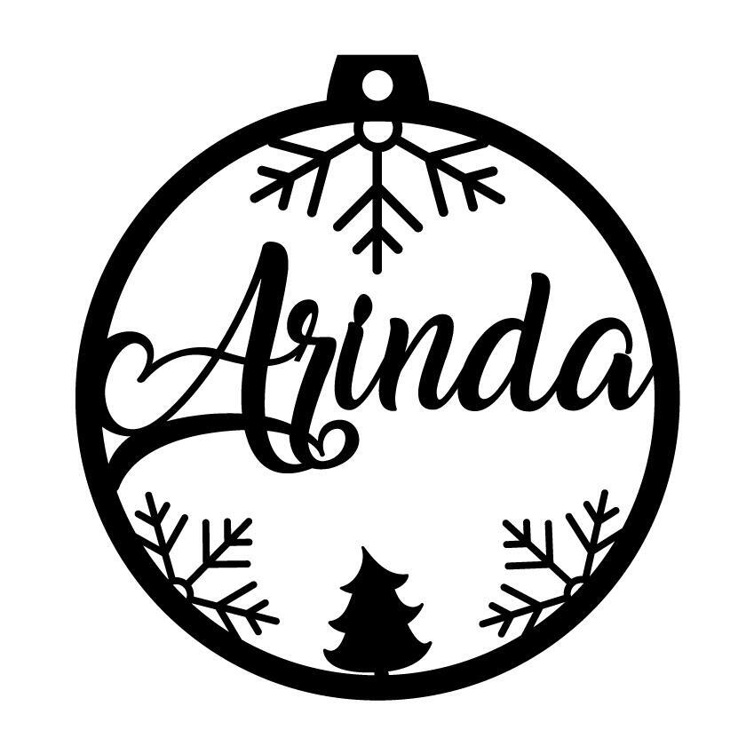 Personalisierte Laserdatei "Arinda" Weihnachtsschmuck – Bild 2