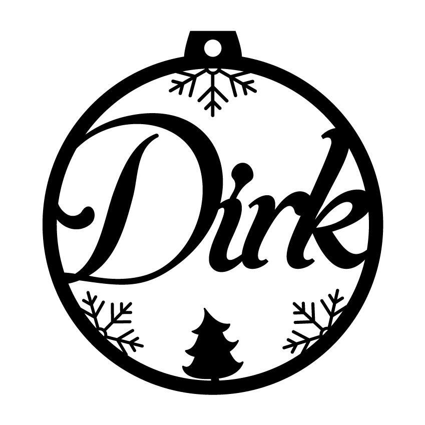 Personalisierte Laserdatei "Dirk" Weihnachtsschmuck – Bild 2