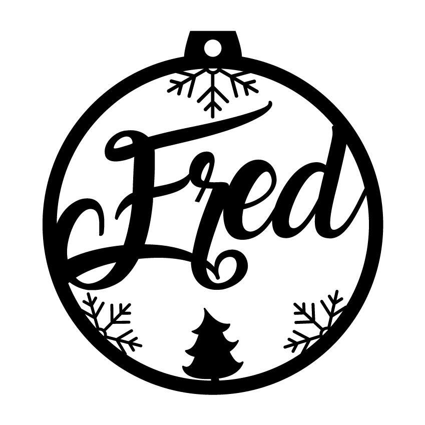 Personalisierte Laserdatei "Fred" Weihnachtsschmuck – Bild 2