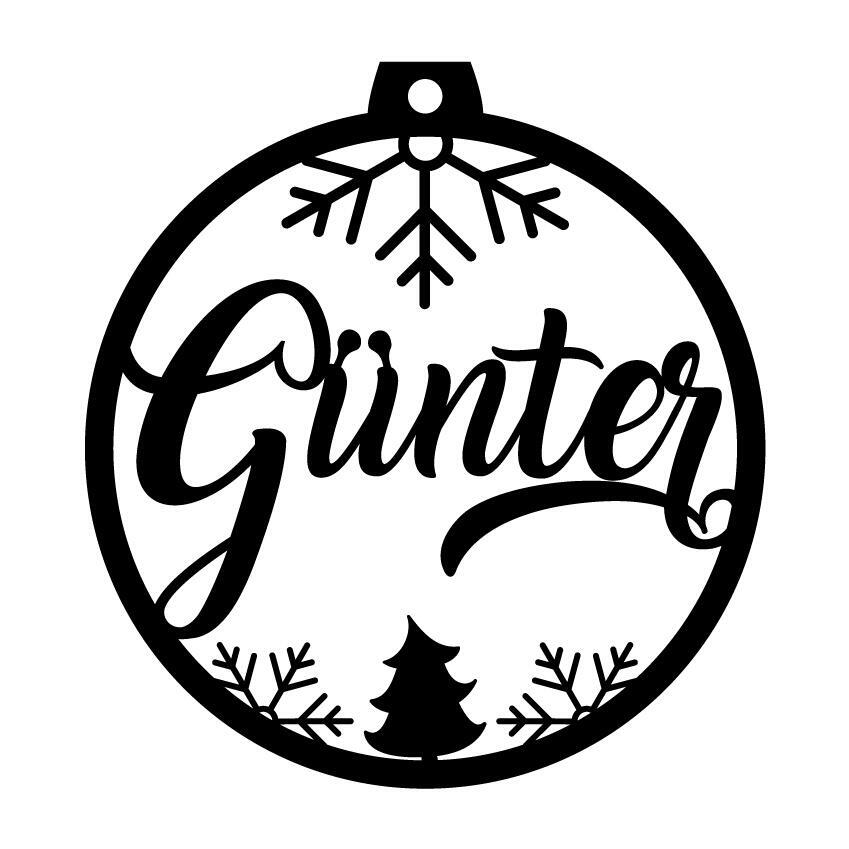 Personalisierte Laserdatei "Günter" Weihnachtsschmuck – Bild 2