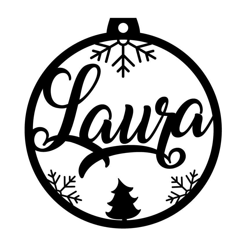 Personalisierte Laserdatei "Laura" Weihnachtsschmuck – Bild 2