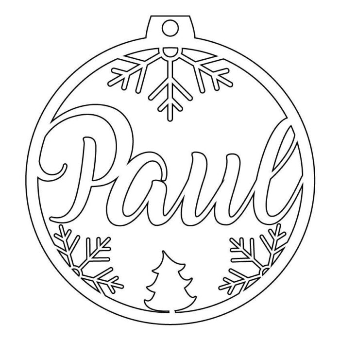 Personalisierte Laserdatei " Paul " Weihnachtsschmuck