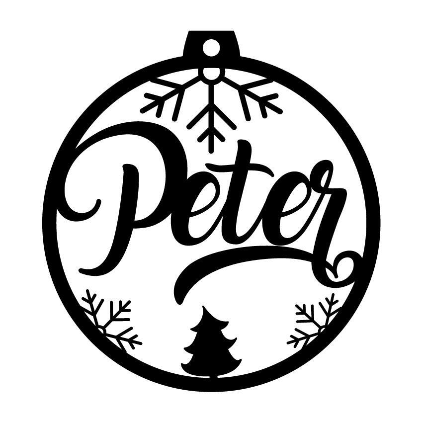 Personalisierte Laserdatei "Peter" Weihnachtsschmuck – Bild 2