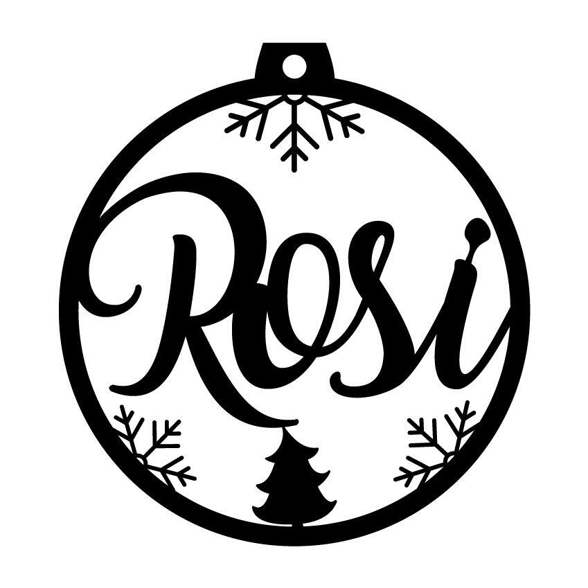 Personalisierte Laserdatei Lightburn "Rosi" Weihnachtsschmuck – Bild 2