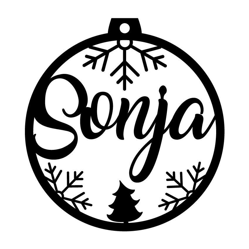 Personalisierte Laserdatei "Sonja" Weihnachtsschmuck – Bild 2