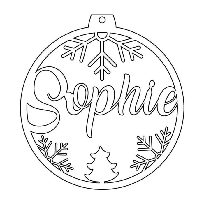 Personalisierte Laserdatei "Sophie" Weihnachtsschmuck