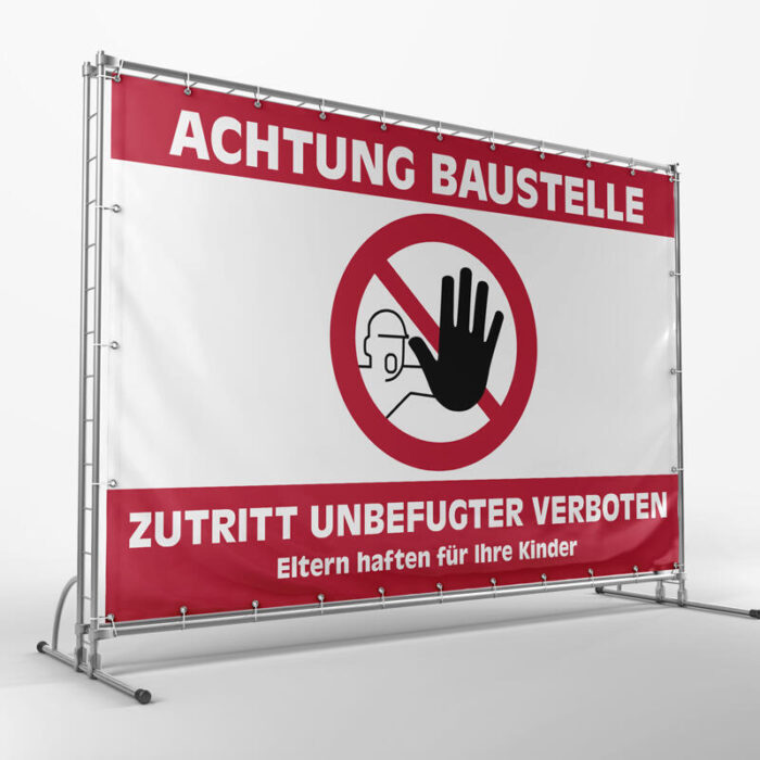 Bauzaunbanner "Baustelle"