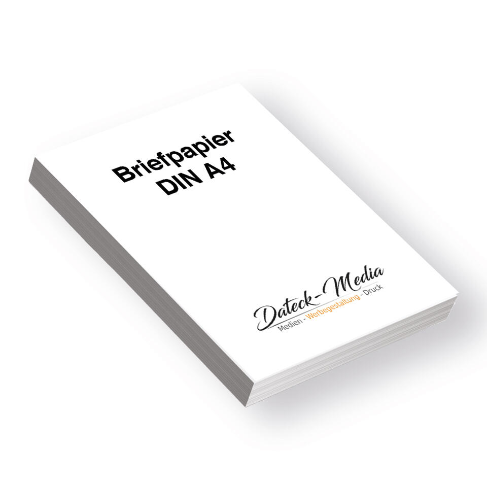 Briefpapier DIN A4 – hochwertig bedruckt, 90 g/m² Standard Weiß