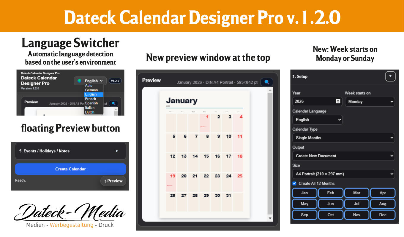 Dateck Calendar Designer Pro