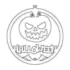 Laserdatei Halloween Ornament