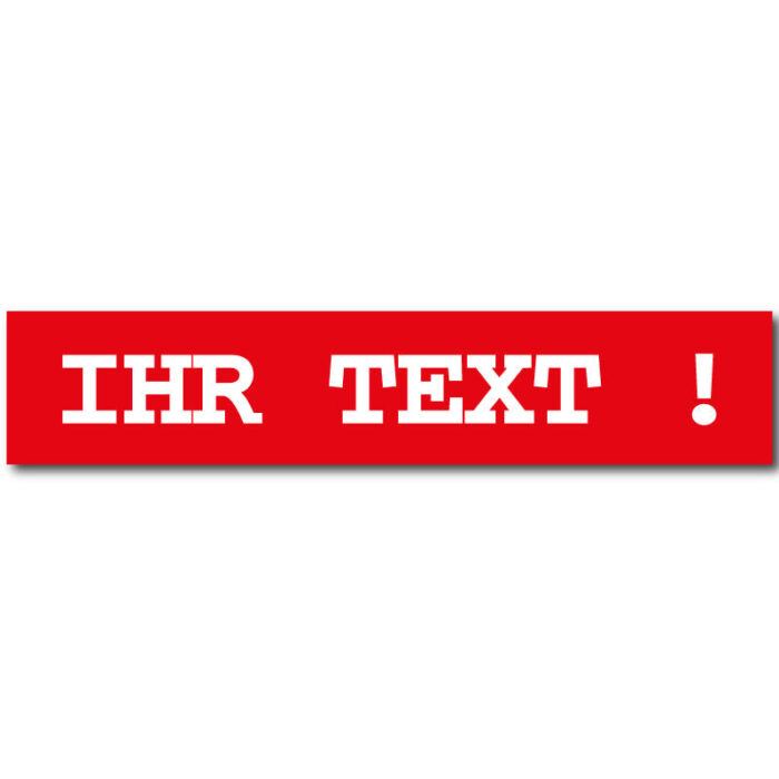 Überleger individuell 40 x 8 cm – PET-Folie weiß matt, statisch haftend