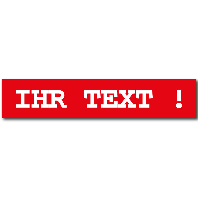 Überleger individuell 40 x 8 cm – PET-Folie weiß matt, statisch haftend