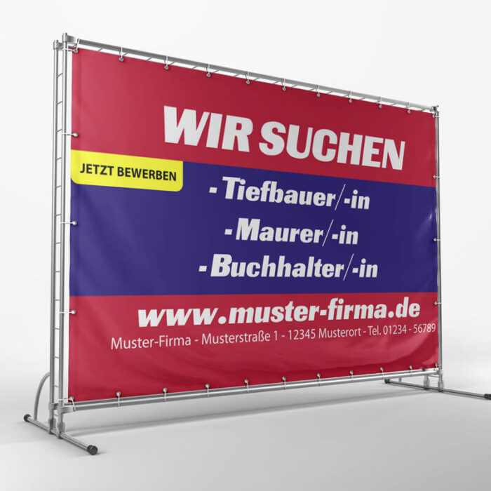 Bauzaunbanner "Stellenangebot"